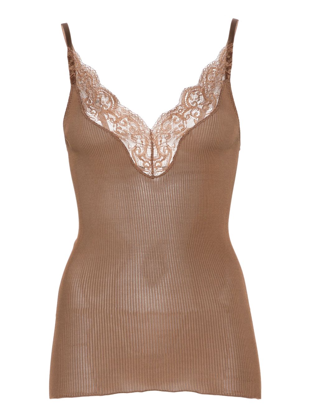 Saint Laurent Top Brown Silk
