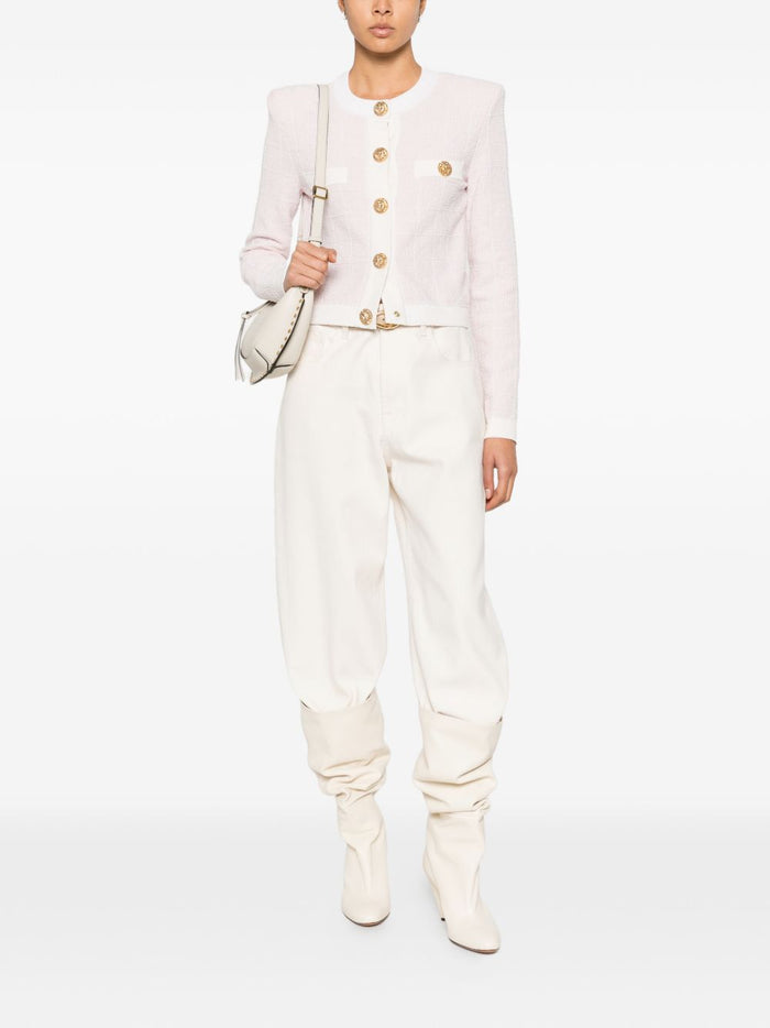 Balmain Sweaters Pink Cotton