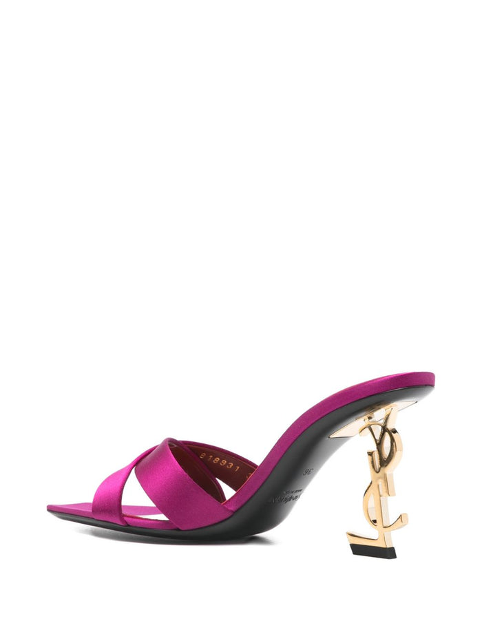 Saint Laurent Sandals Fuchsia Silk