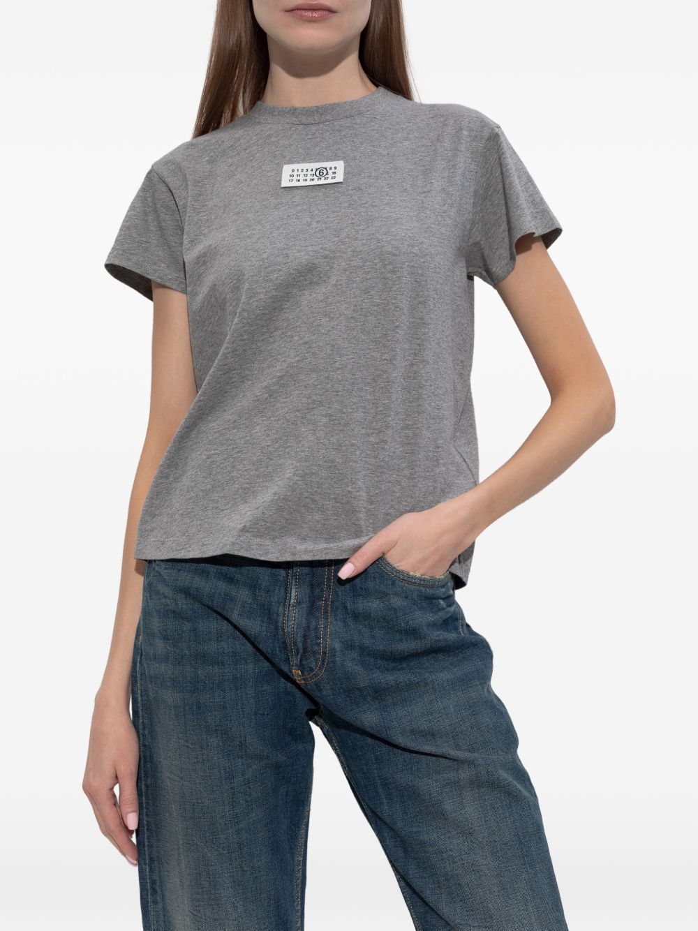 Mm6 Maison Margiela T-Shirts And Polos Grey Cotton