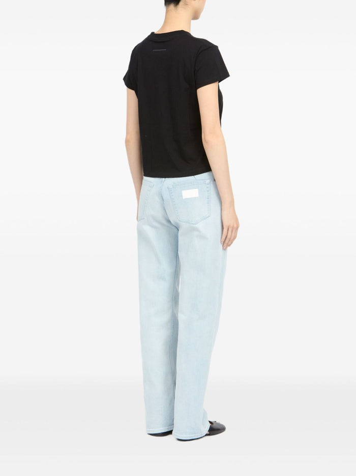 MM6 Maison Margiela T-shirts and Polos Black Cotton