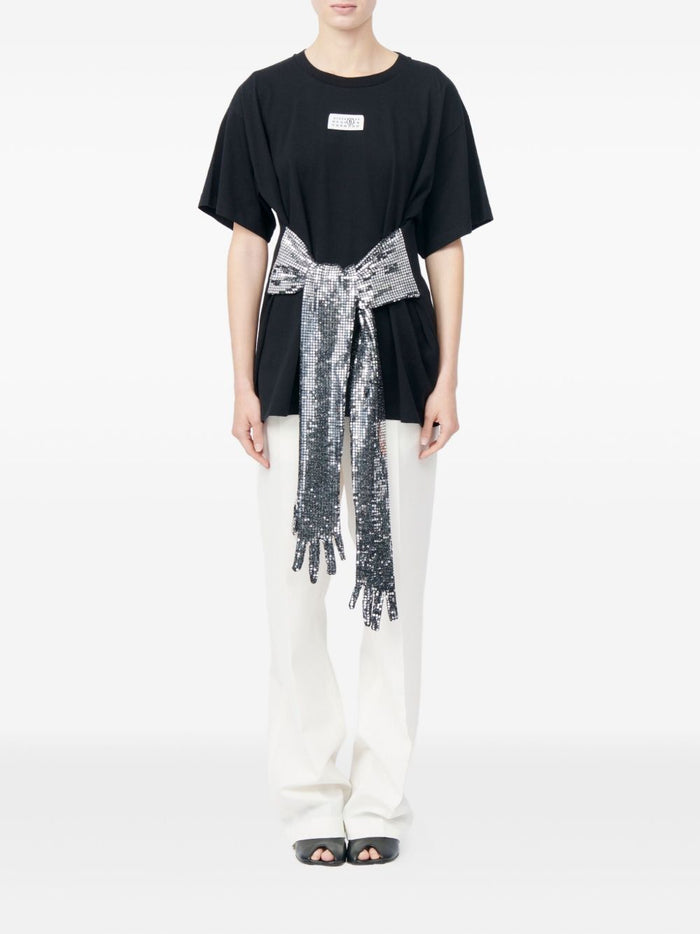 MM6 Maison Margiela T-shirts and Polos Black Cotton