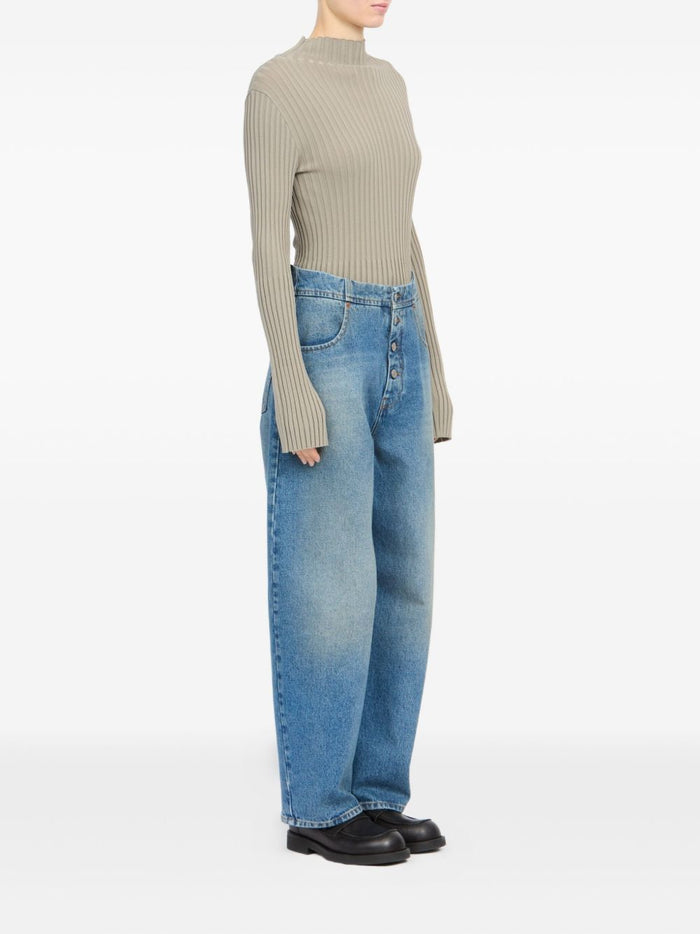 MM6 Maison Margiela Jeans Clear Blue Polyester 65 % Cotton
