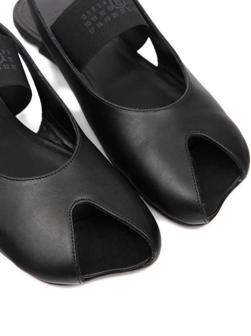 MM6 Maison Margiela Flat shoes Black Calf Leather 100 %