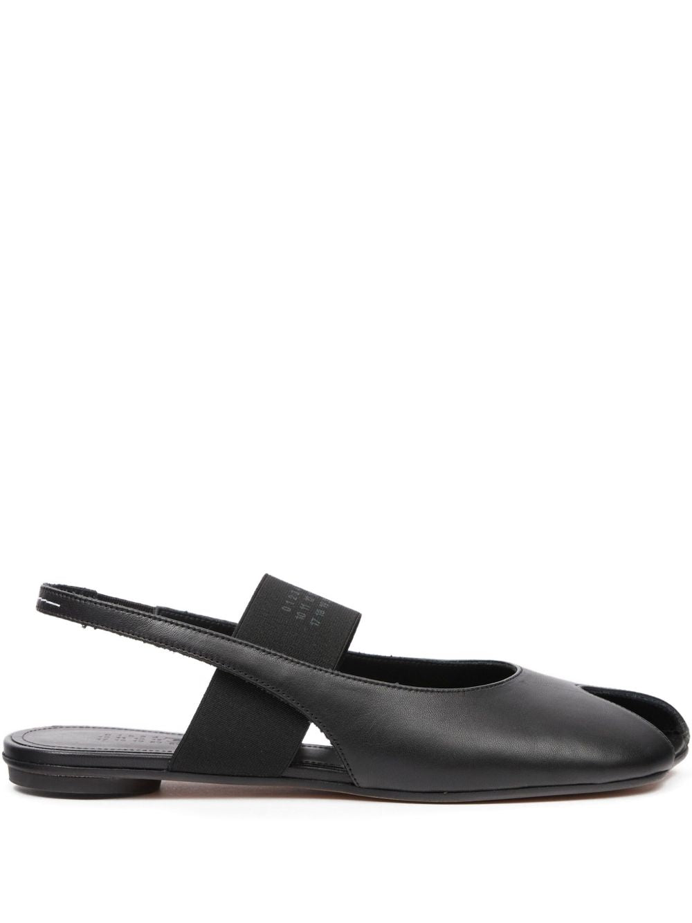 MM6 Maison Margiela Flat shoes Black Calf Leather 100 %