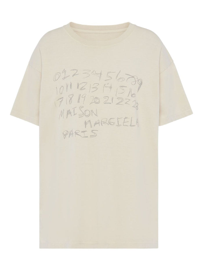 Maison Margiela T-shirts and Polos Beige Cotton