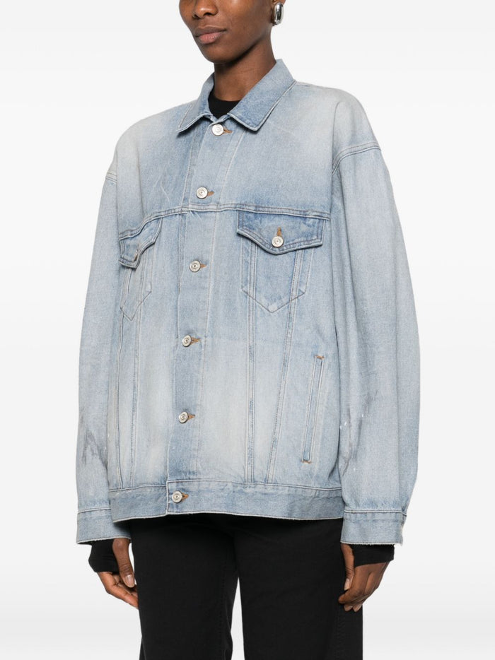 Balenciaga Jackets Clear Blue Cotton