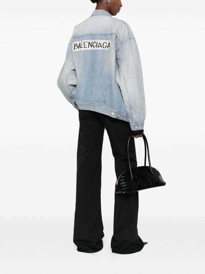 Balenciaga Jackets Clear Blue Cotton