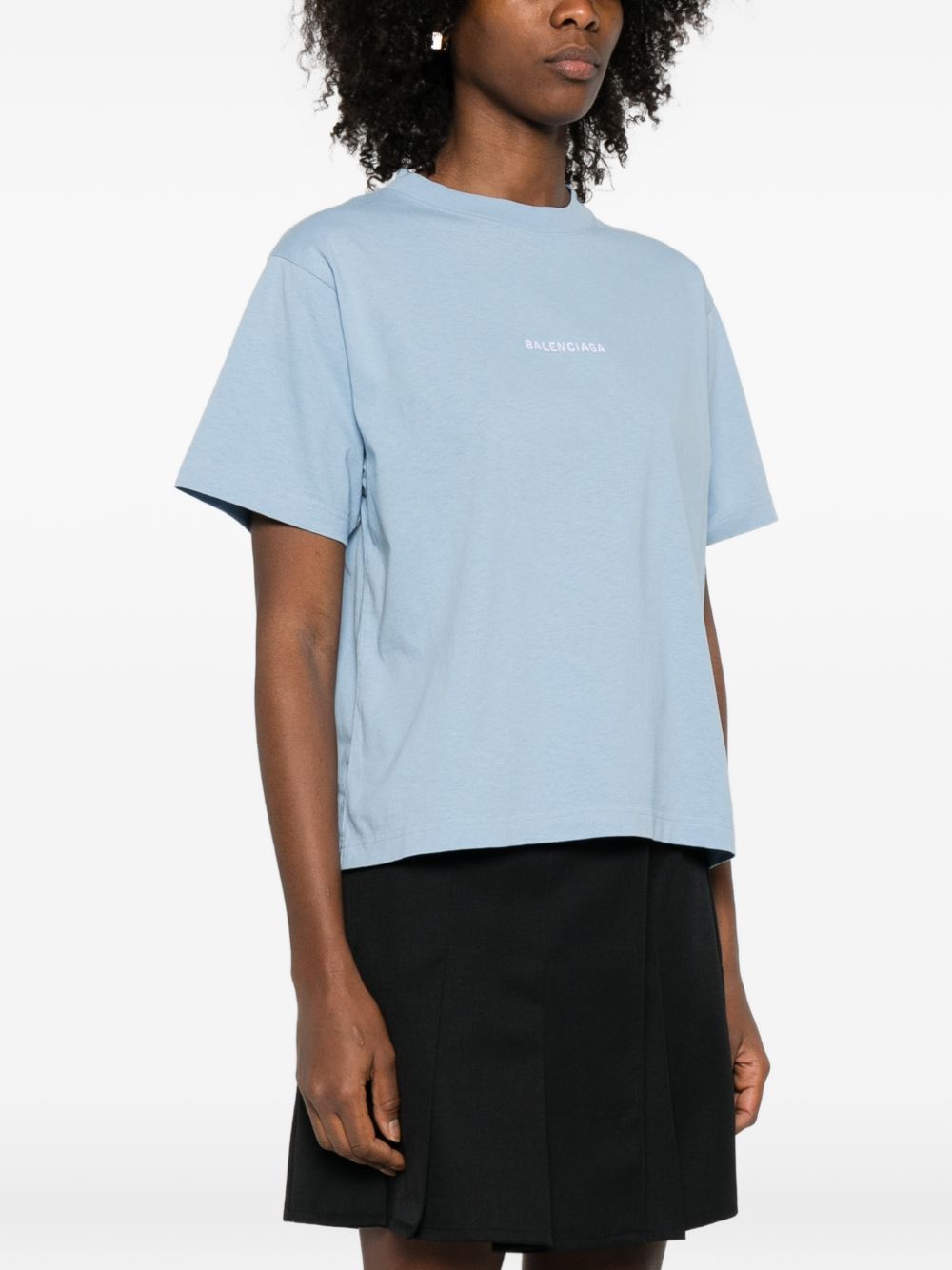 Balenciaga T-shirts and Polos Clear Blue Cotton