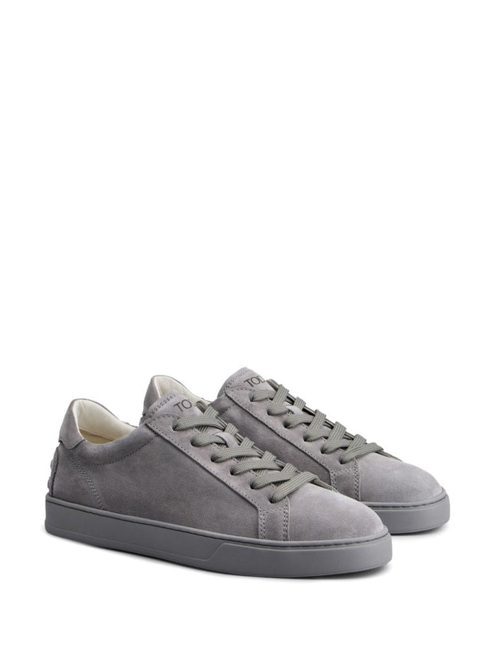 Tods Sneakers Grigio Calf Leather