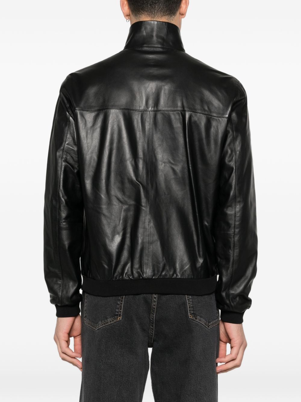 Emporio Armani Jackets Nero Lamb Leather