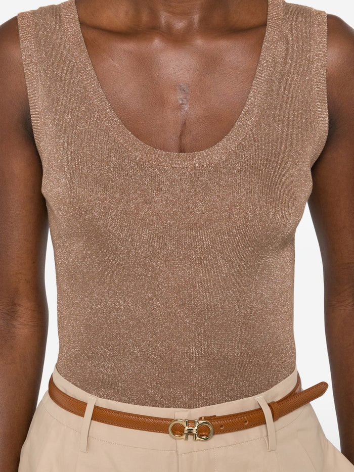 Fabiana Filippi Top Brown Viscose