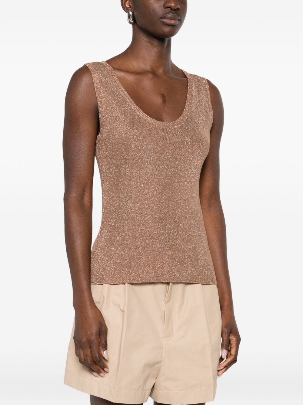 Fabiana Filippi Top Brown Viscose