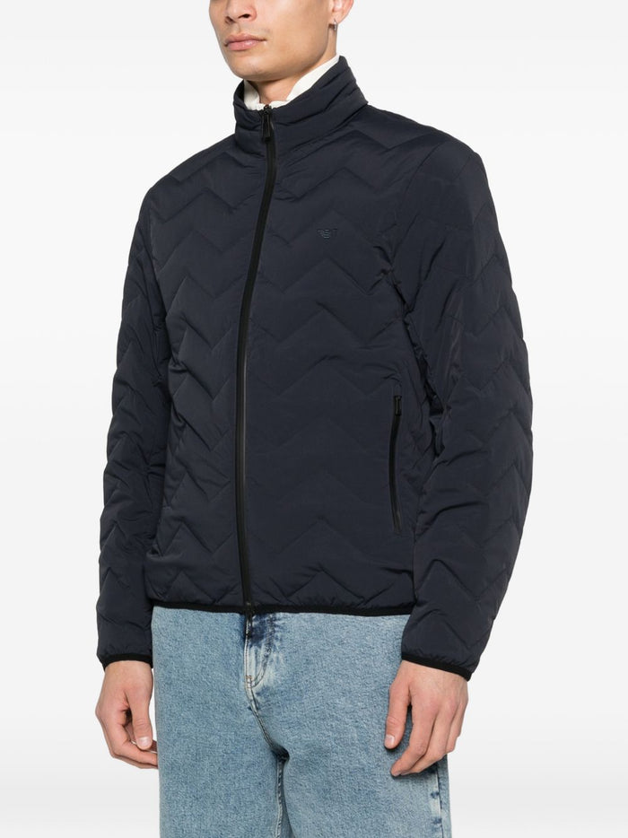 Emporio Armani Coats Blue Polyamide