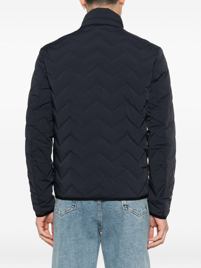 Emporio Armani Coats Blue Polyamide