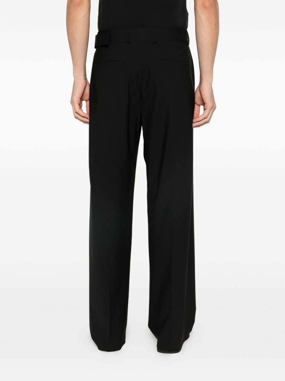 E.ARMANI EXCLUSIVE PRE Trousers Black Virgin Wool