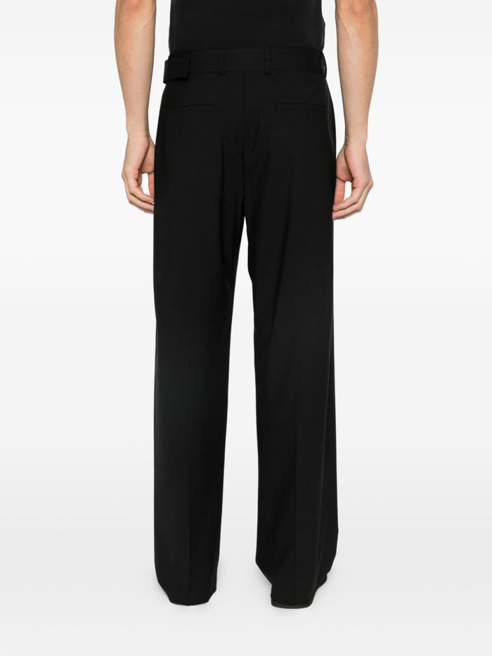 E.ARMANI EXCLUSIVE PRE Trousers Black Virgin Wool