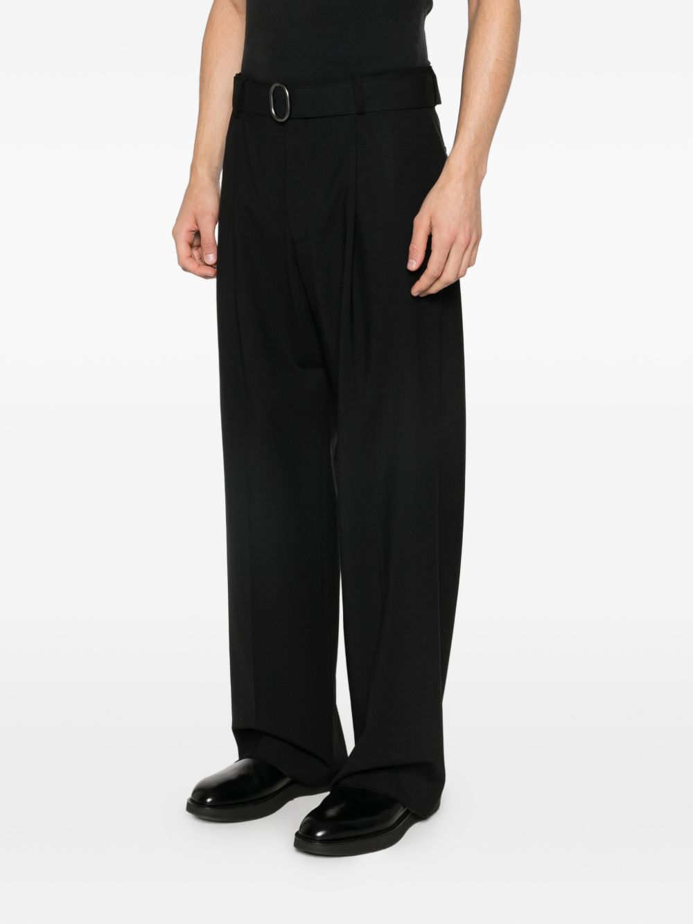 E.ARMANI EXCLUSIVE PRE Trousers Black Virgin Wool