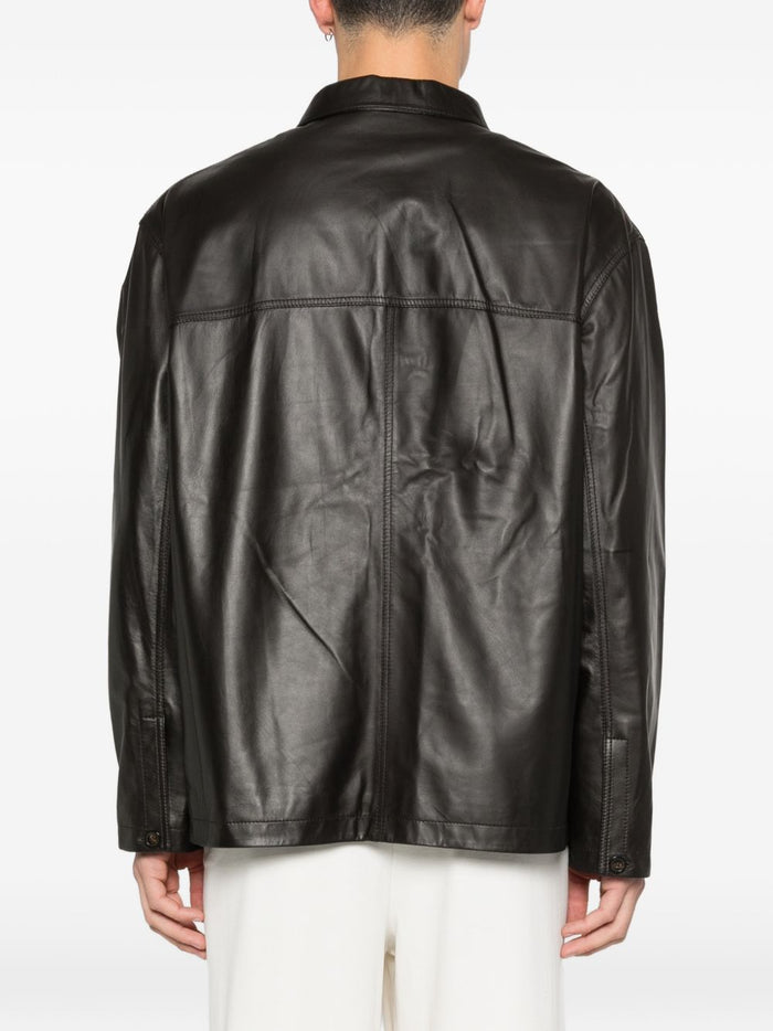 E.ARMANI EXCLUSIVE PRE Jackets Brown Lamb Leather