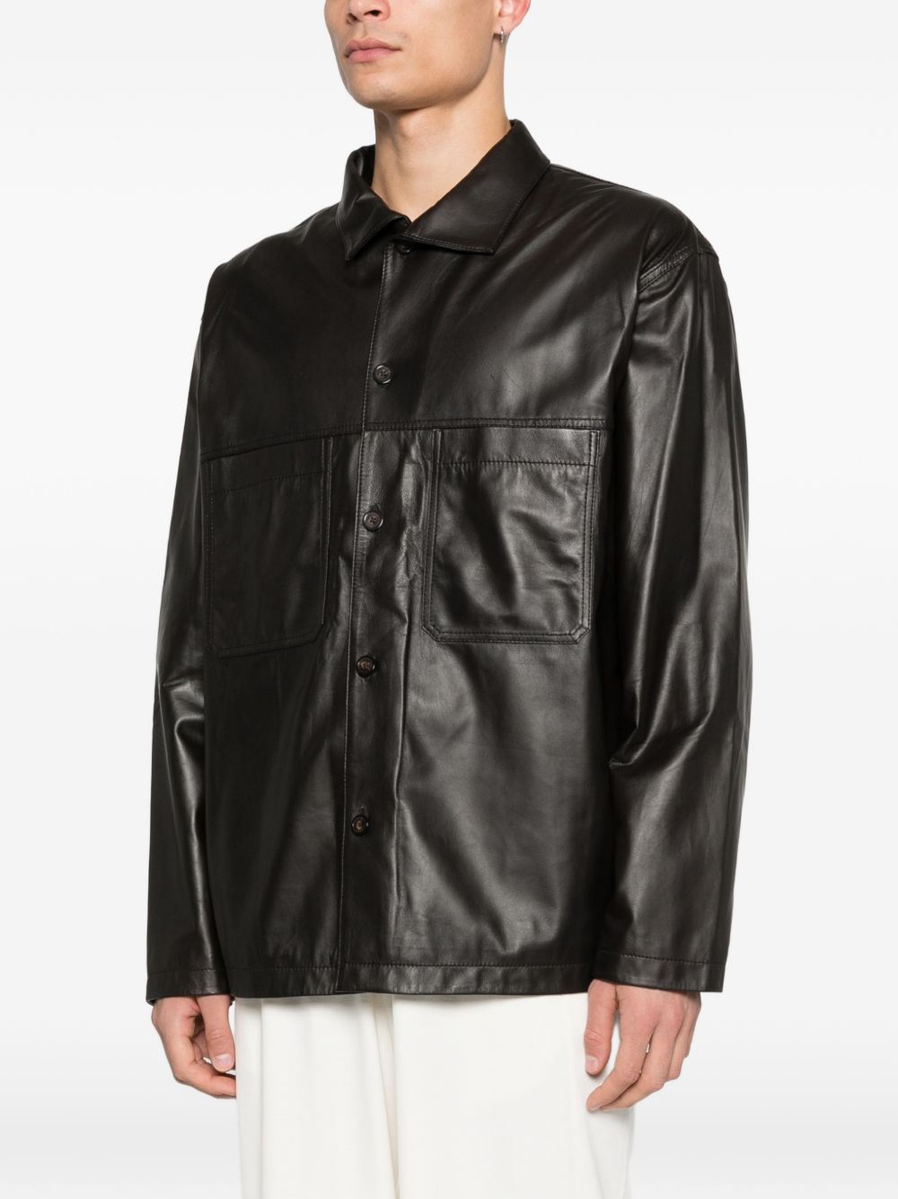 E.ARMANI EXCLUSIVE PRE Jackets Brown Lamb Leather