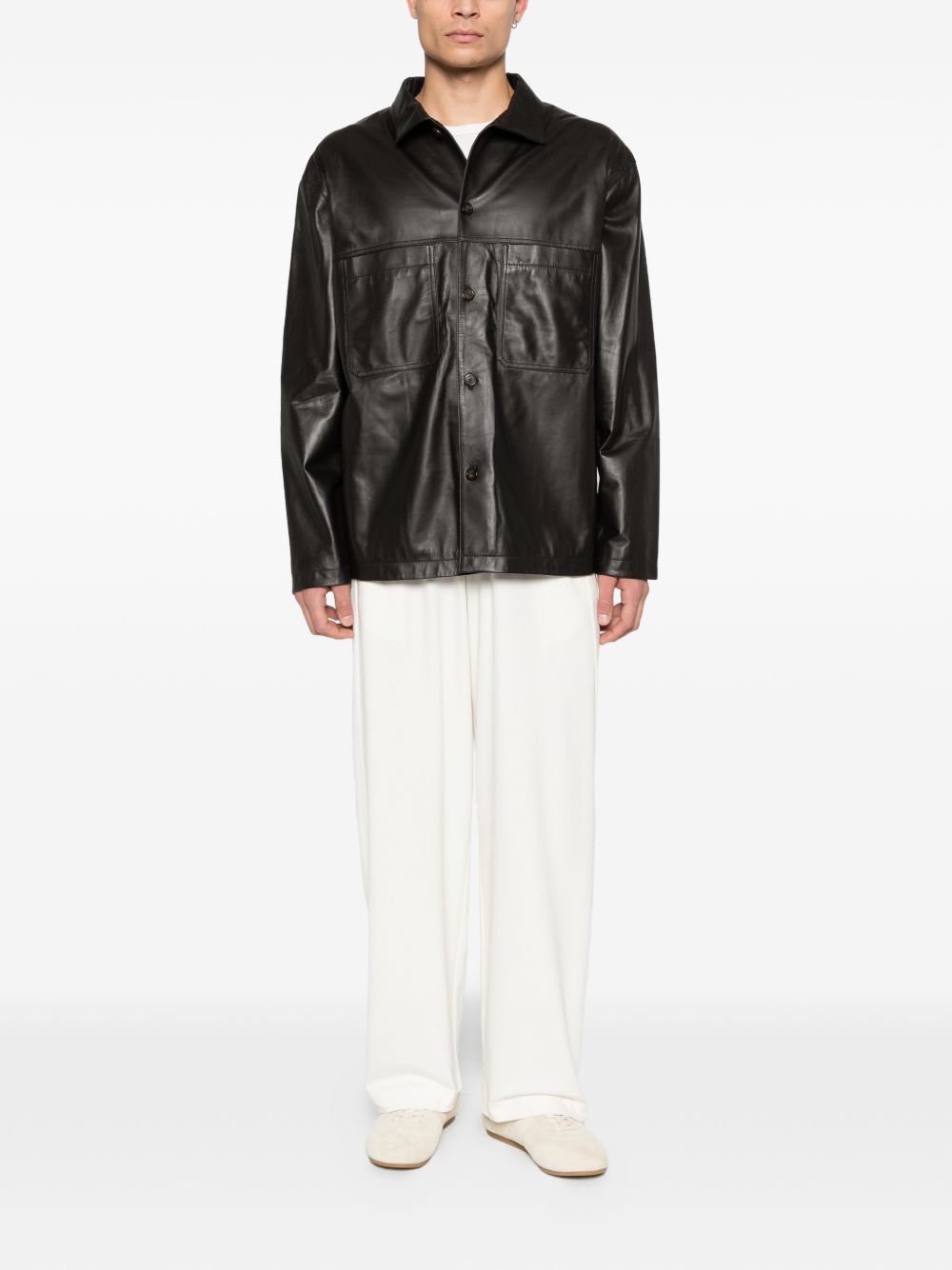 E.ARMANI EXCLUSIVE PRE Jackets Brown Lamb Leather