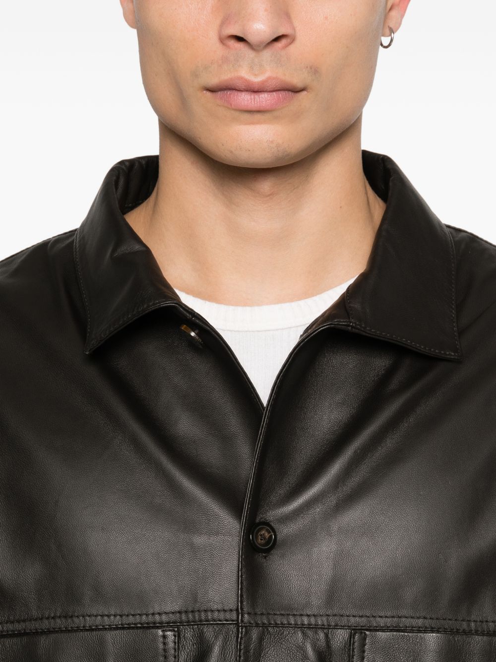 E.ARMANI EXCLUSIVE PRE Jackets Brown Lamb Leather