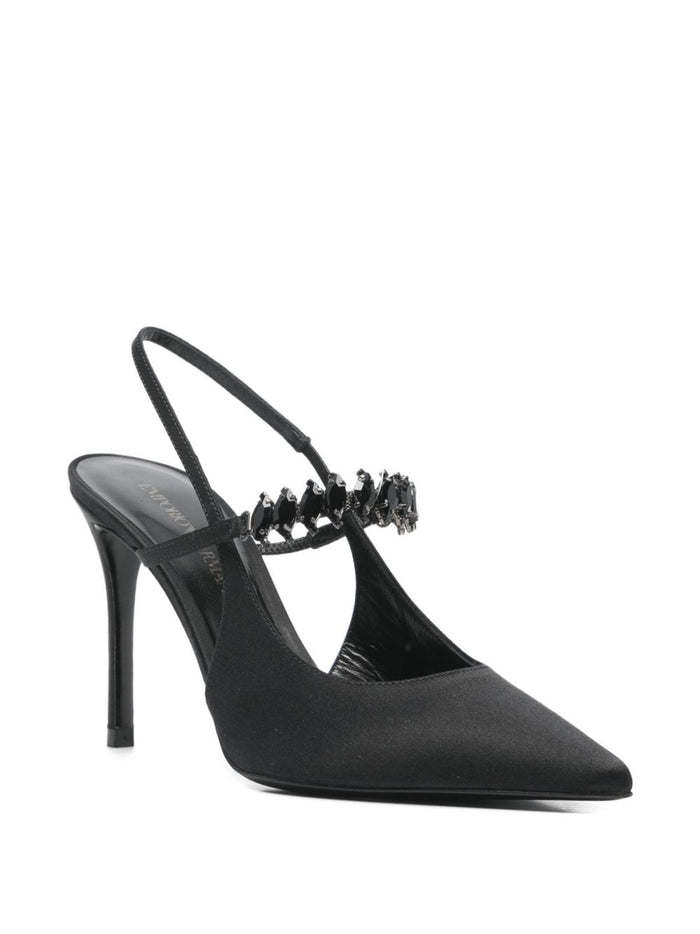 E.ARMANI EXCLUSIVE PRE With Heel Black Viscose