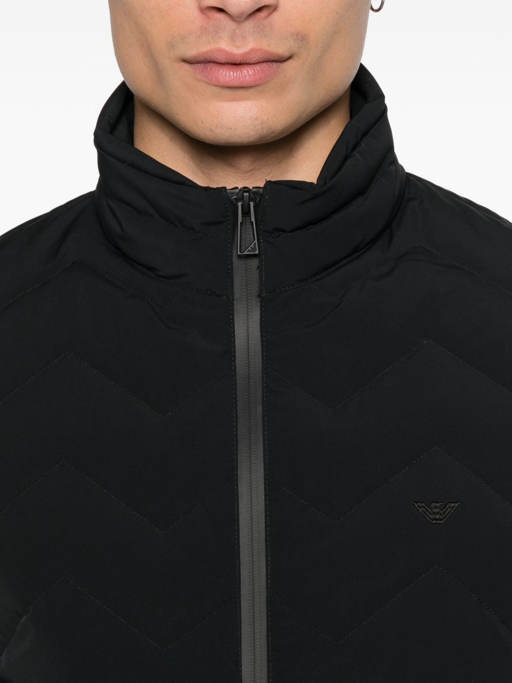 Emporio Armani Coats Black Polyamide
