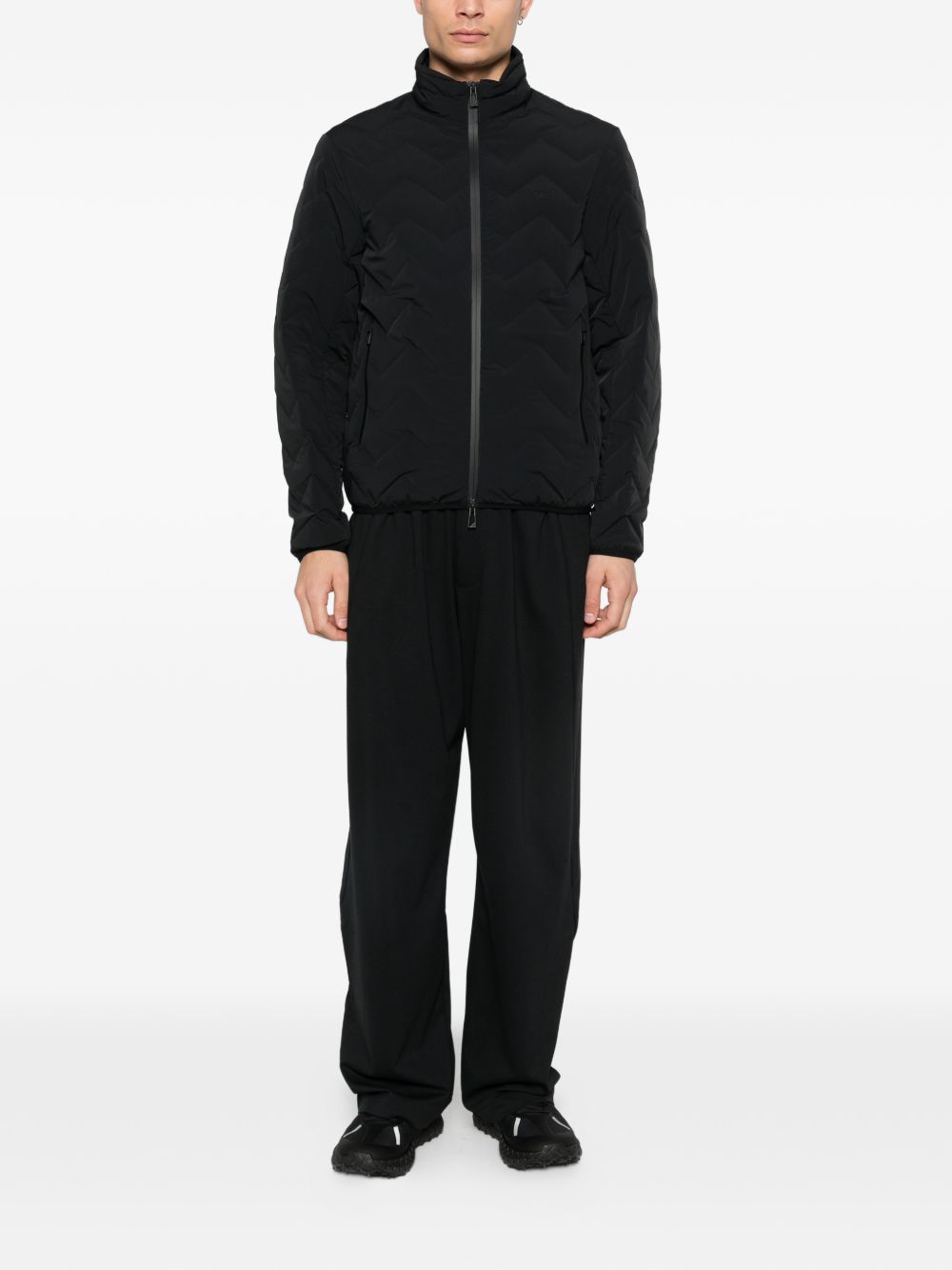 Emporio Armani Coats Black Polyamide