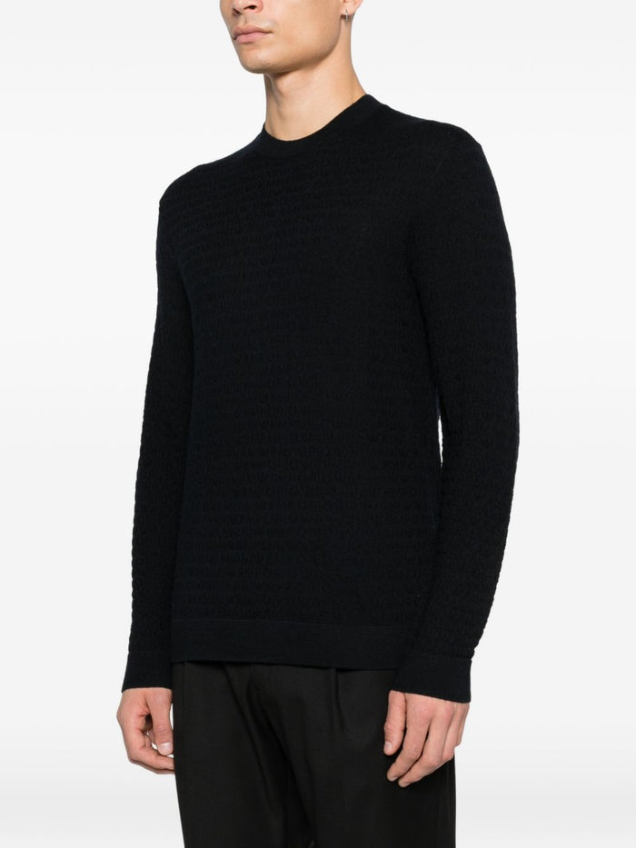 Emporio Armani Sweaters Blue Virgin Wool