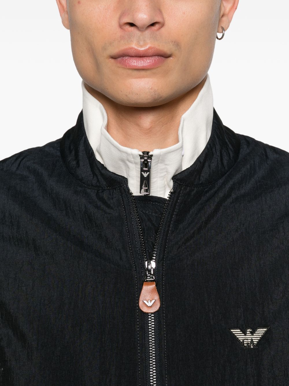 Emporio Armani Coats Blu Polyamide