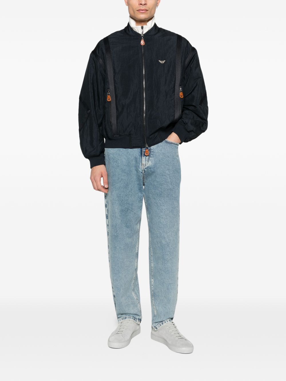Emporio Armani Coats Blu Polyamide