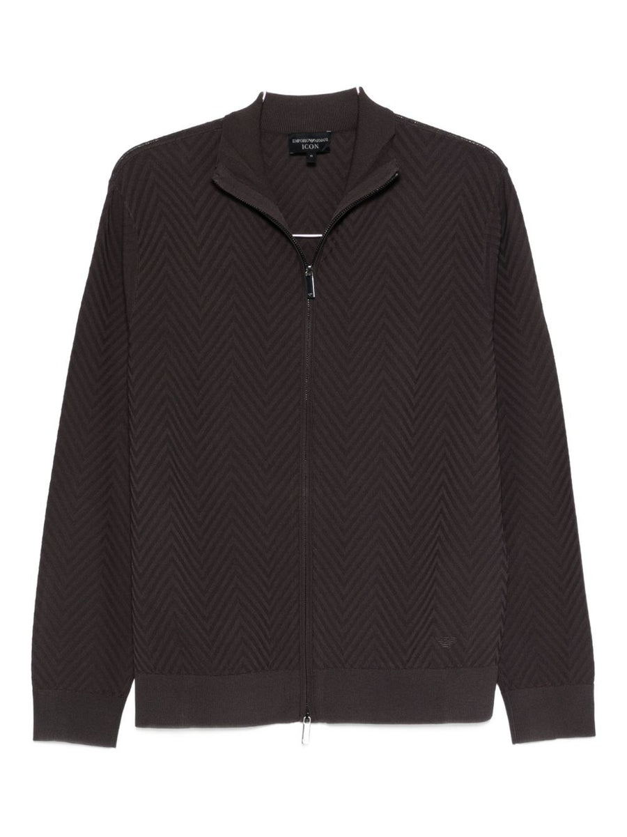 Emporio Armani Chevron cardigan