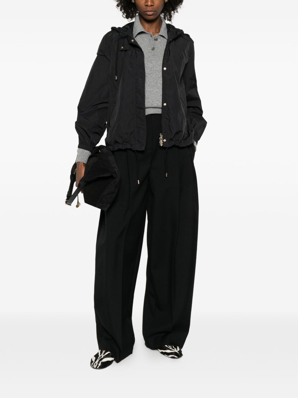 EMPORIO ARMANI CAPSULE PRE Coats Black Polyamide