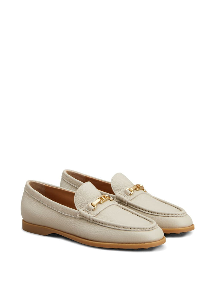 Tods Flat shoes Beige Calf Leather