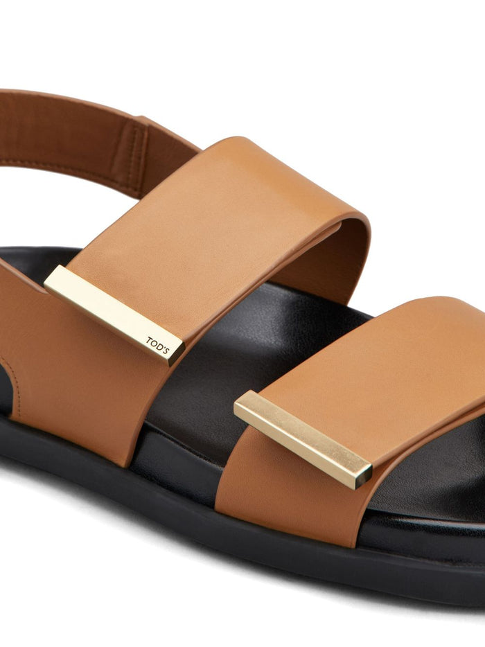 Tods Sandals Leather Brown Outer: Calf
