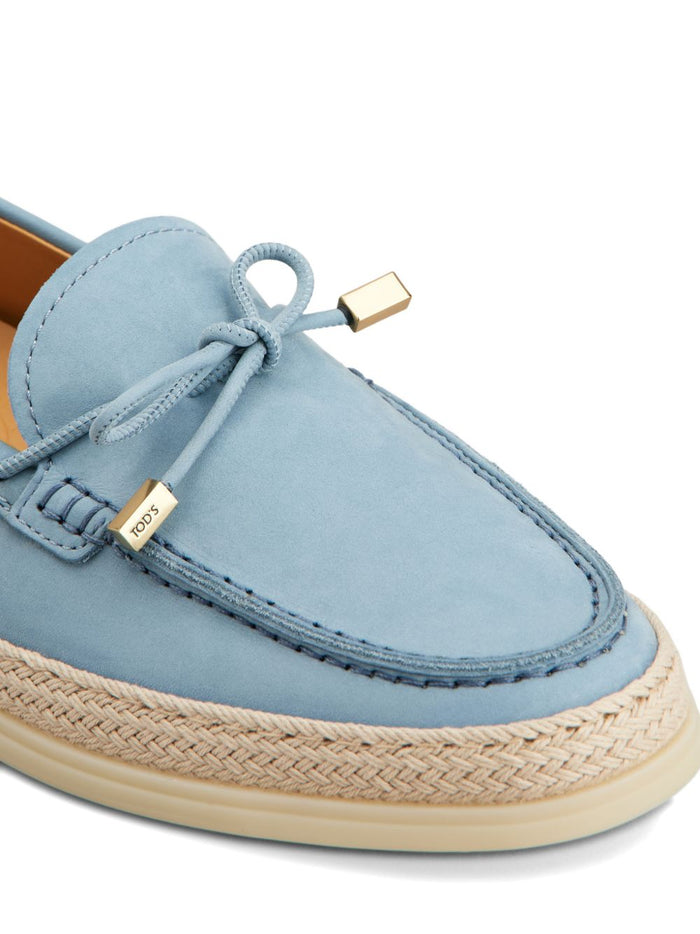 Tods Flat shoes Clear Blue Outer: Raffia