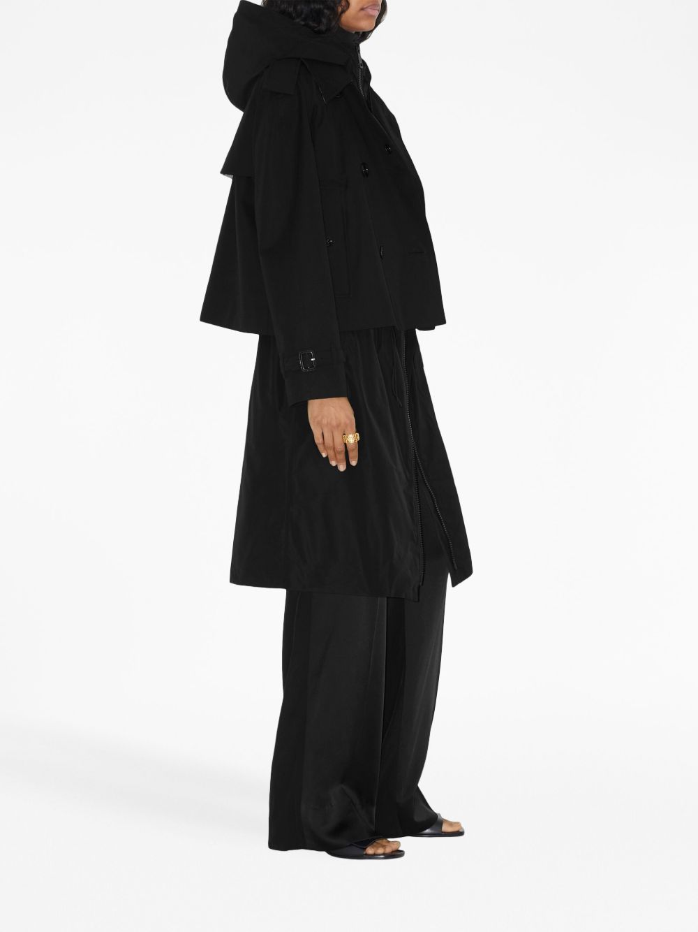 Burberry Coats Black Cotton