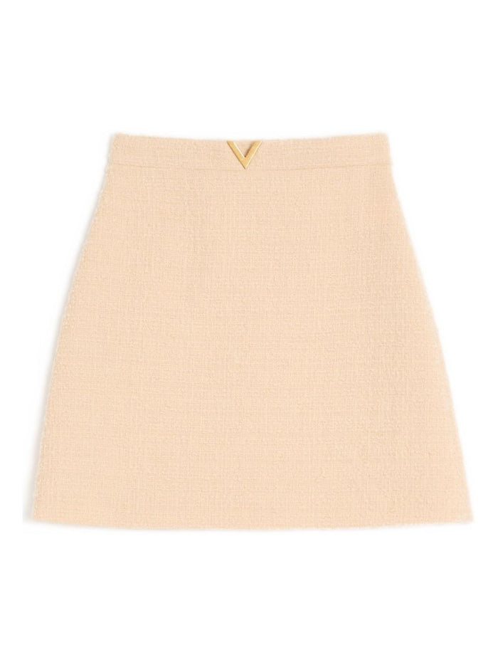 Valentino Skirts Beige Polyamide Virgin Wool