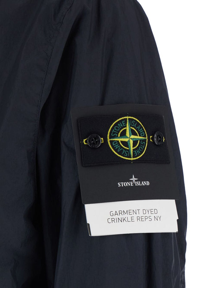 Stone Island Jackets Blu Resina Poliuretanica