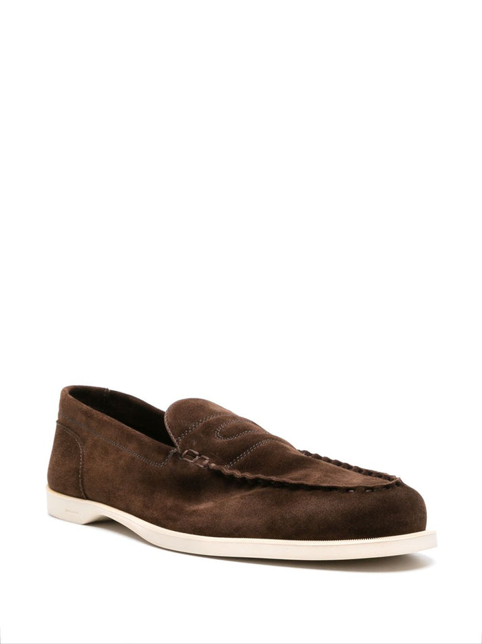 John Lobb Flat shoes Brown Suede