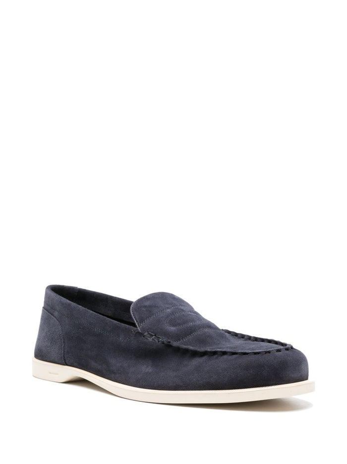 John Lobb Flat shoes Blue Suede