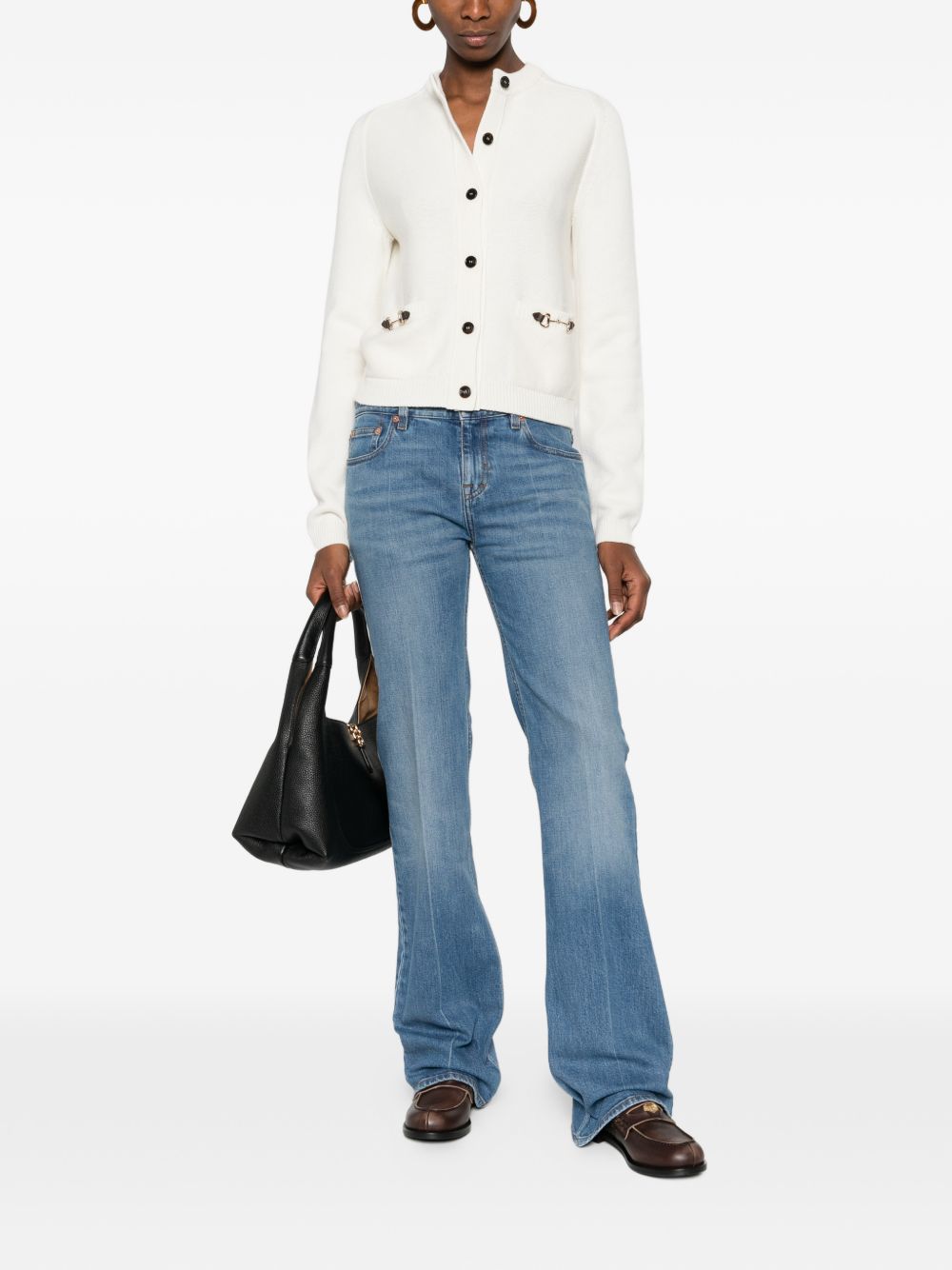 Gucci Sweaters White Wool Mix