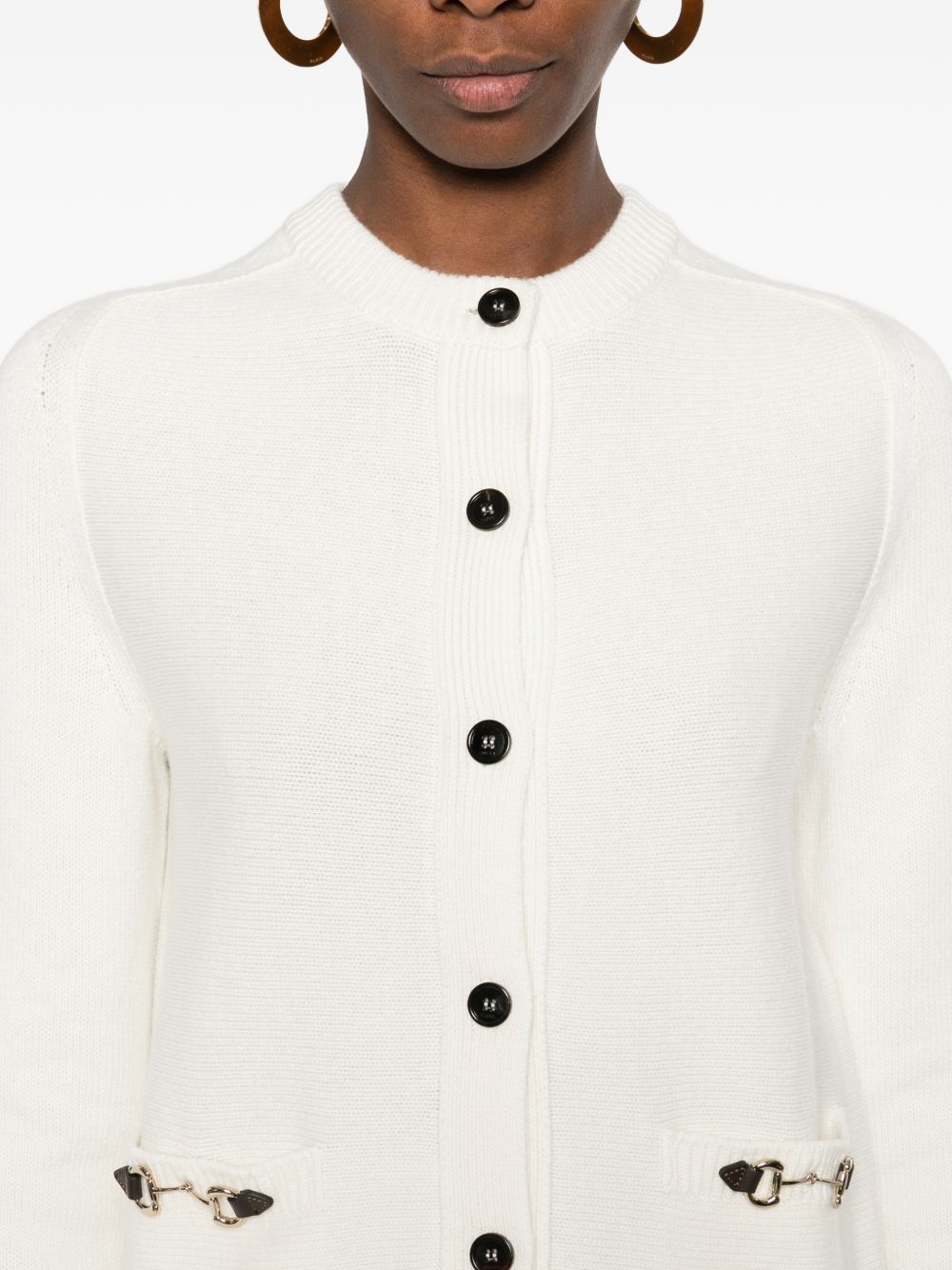 Gucci Sweaters White Wool Mix