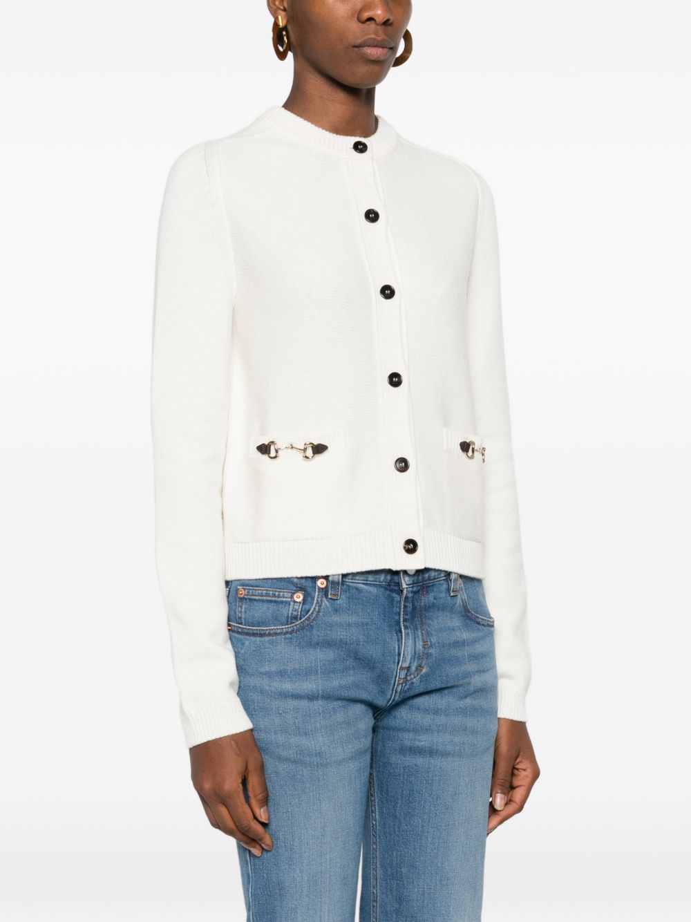 Gucci Sweaters White Wool Mix