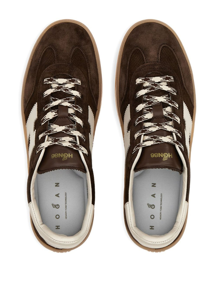Hogan Sneakers Brown Calf Suede