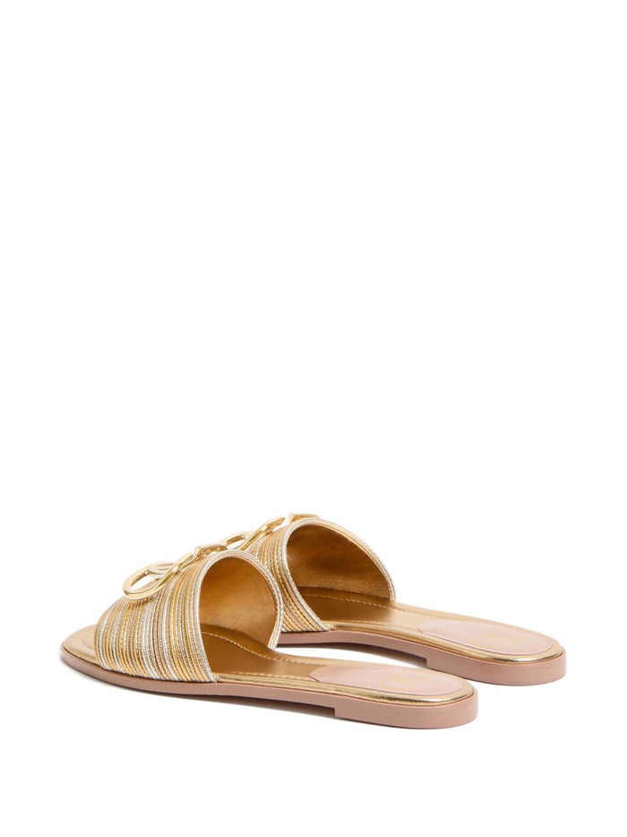Valentino Garavani Sandals Golden Cotton