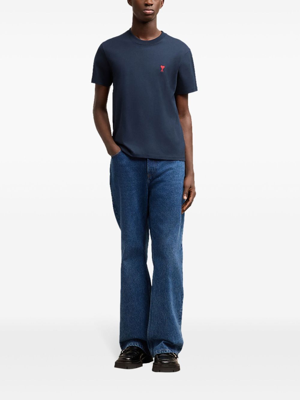 Ami Paris T-Shirts And Polos Blue Cotton