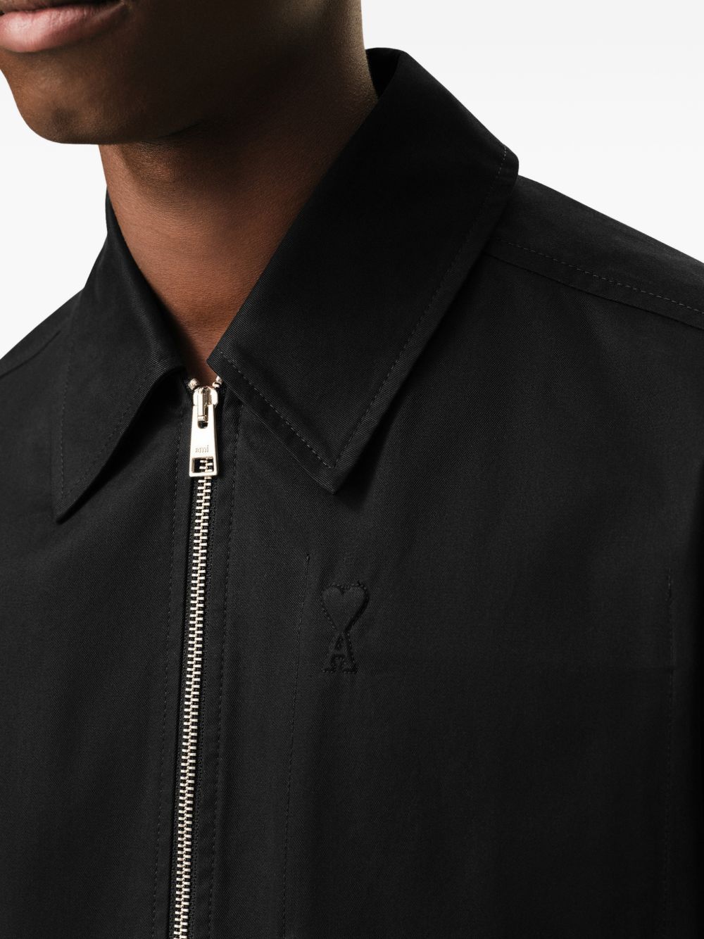 Ami Paris Coats Black Fabric