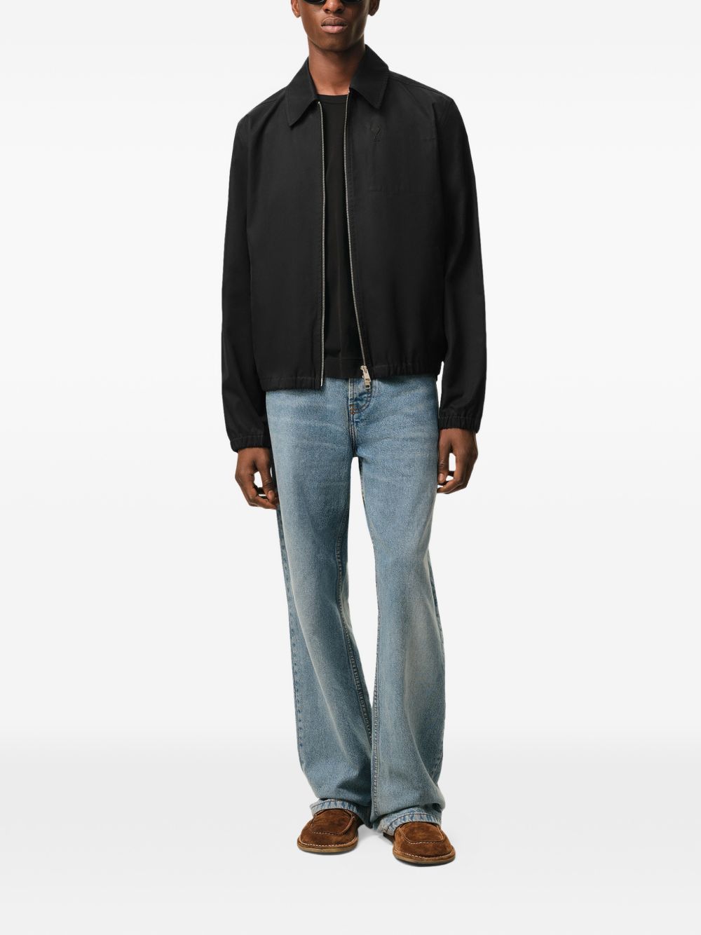 Ami Paris Coats Black Fabric